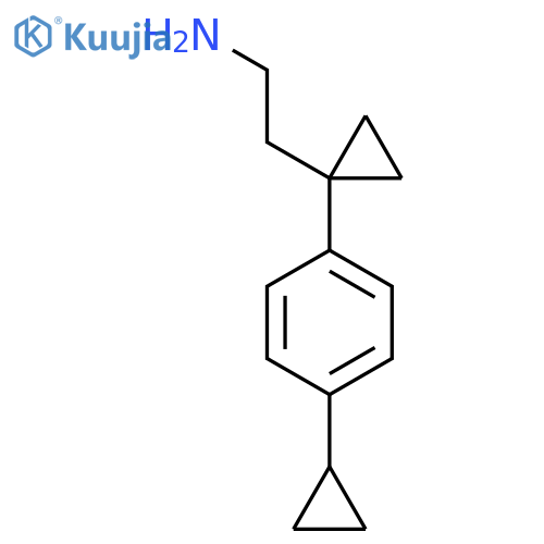 2-1-(4-cyclopropylphenyl)cyclopropylethan-1-amine structure