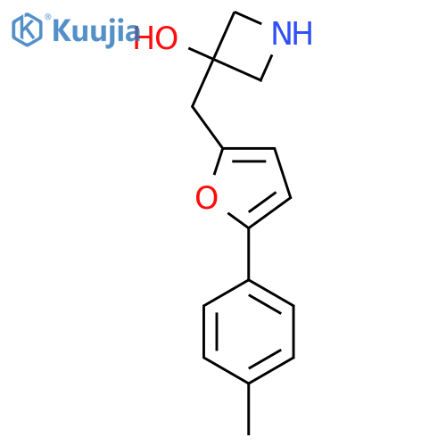 3-{5-(4-methylphenyl)furan-2-ylmethyl}azetidin-3-ol structure