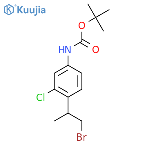 tert-butyl N-4-(1-bromopropan-2-yl)-3-chlorophenylcarbamate structure