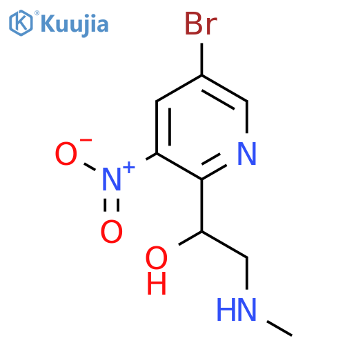 1-(5-bromo-3-nitropyridin-2-yl)-2-(methylamino)ethan-1-ol structure