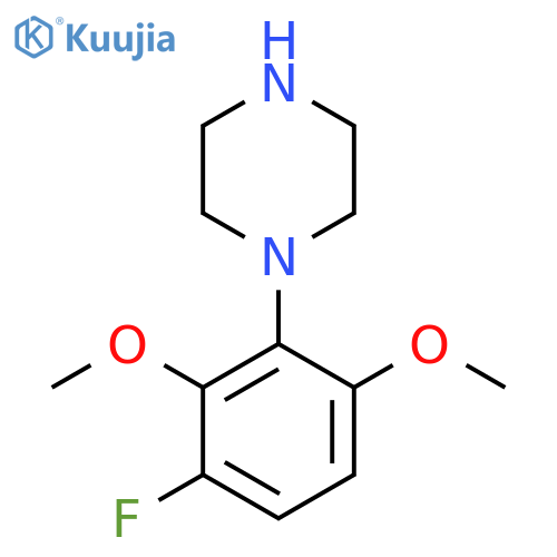 1-(3-fluoro-2,6-dimethoxyphenyl)piperazine structure