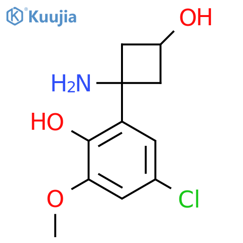 2-(1-amino-3-hydroxycyclobutyl)-4-chloro-6-methoxyphenol structure