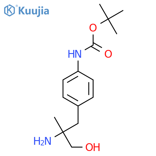tert-butyl N-4-(2-amino-3-hydroxy-2-methylpropyl)phenylcarbamate structure