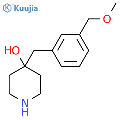 4-{3-(methoxymethyl)phenylmethyl}piperidin-4-ol structure