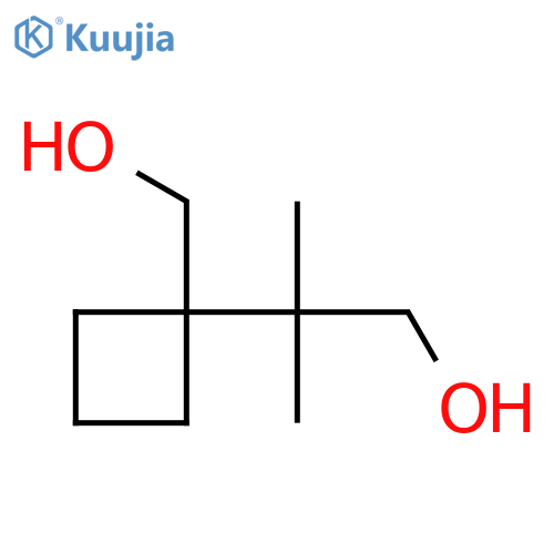 2-1-(hydroxymethyl)cyclobutyl-2-methylpropan-1-ol structure