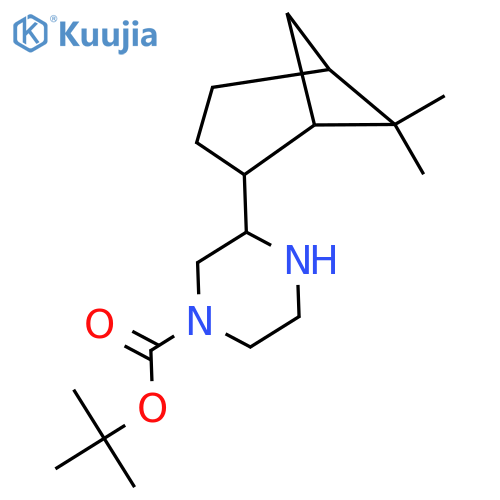 tert-butyl 3-{6,6-dimethylbicyclo3.1.1heptan-2-yl}piperazine-1-carboxylate structure