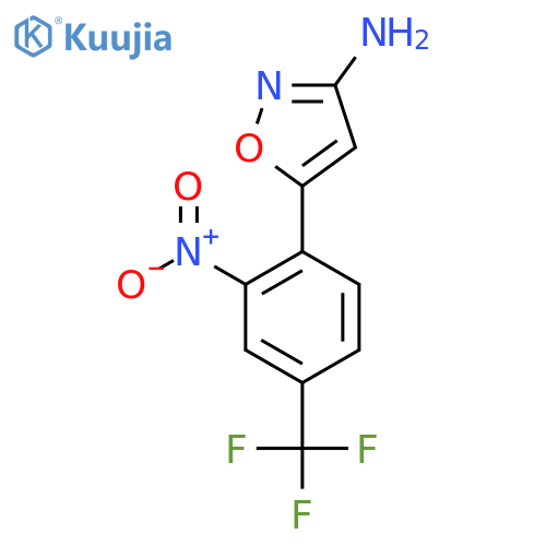 5-2-nitro-4-(trifluoromethyl)phenyl-1,2-oxazol-3-amine structure