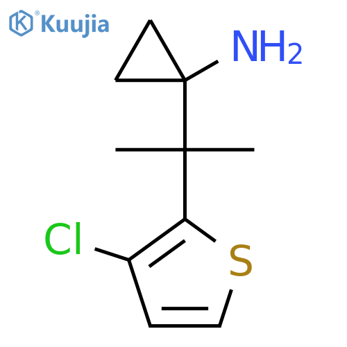 1-2-(3-chlorothiophen-2-yl)propan-2-ylcyclopropan-1-amine structure