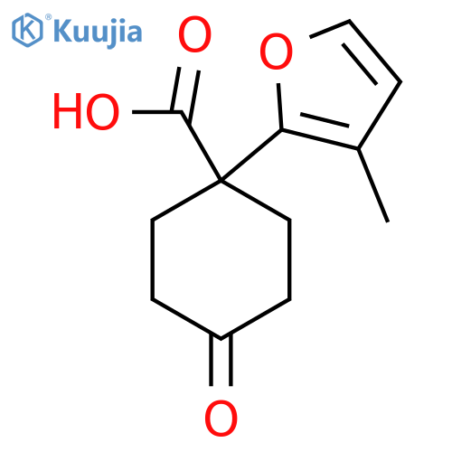 1-(3-methylfuran-2-yl)-4-oxocyclohexane-1-carboxylic acid structure