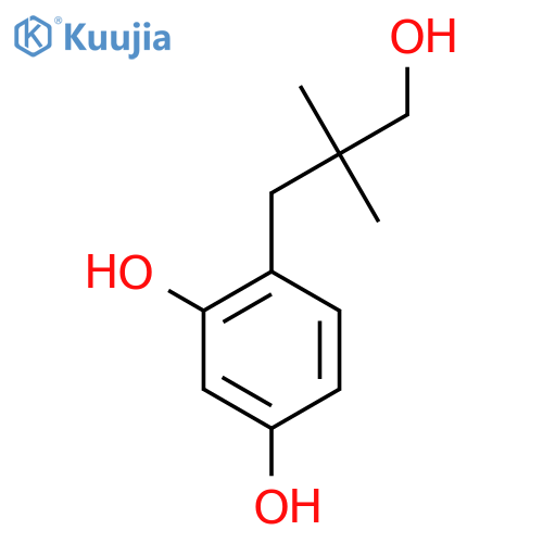 4-(3-hydroxy-2,2-dimethylpropyl)benzene-1,3-diol structure