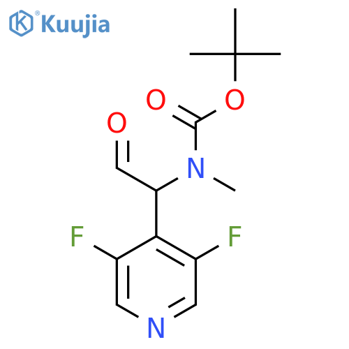 tert-butyl N-1-(3,5-difluoropyridin-4-yl)-2-oxoethyl-N-methylcarbamate structure