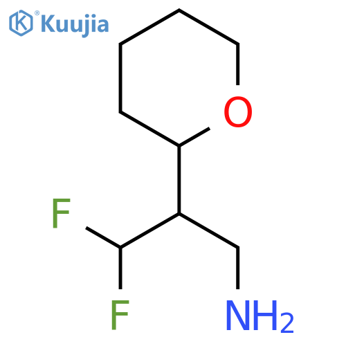 3,3-difluoro-2-(oxan-2-yl)propan-1-amine structure
