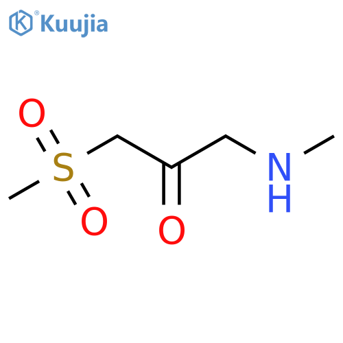 (3-methanesulfonyl-2-oxopropyl)(methyl)amine structure