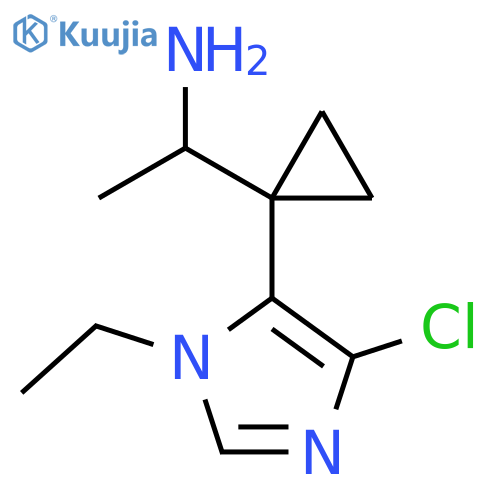 1-1-(4-chloro-1-ethyl-1H-imidazol-5-yl)cyclopropylethan-1-amine structure