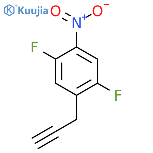 1,4-difluoro-2-nitro-5-(prop-2-yn-1-yl)benzene structure