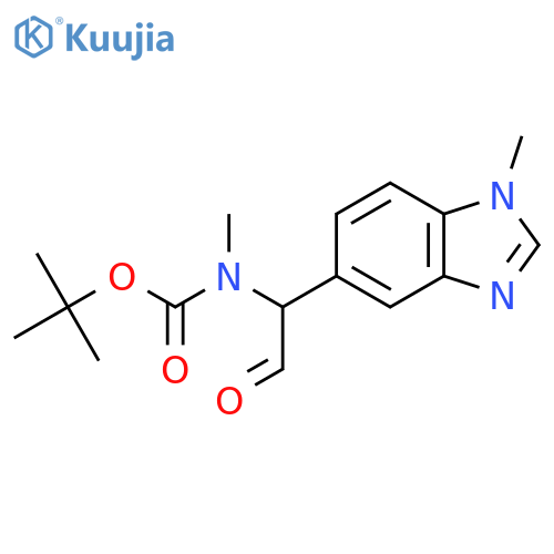 tert-butyl N-methyl-N-1-(1-methyl-1H-1,3-benzodiazol-5-yl)-2-oxoethylcarbamate structure