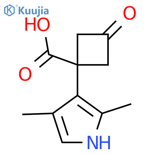 1-(2,4-dimethyl-1H-pyrrol-3-yl)-3-oxocyclobutane-1-carboxylic acid structure