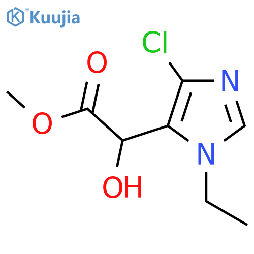 methyl 2-(4-chloro-1-ethyl-1H-imidazol-5-yl)-2-hydroxyacetate structure