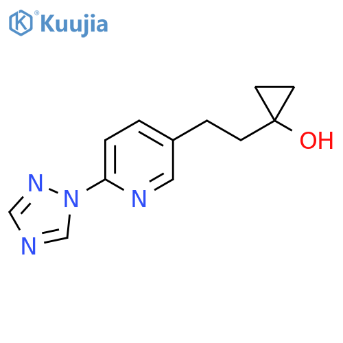 1-{2-6-(1H-1,2,4-triazol-1-yl)pyridin-3-ylethyl}cyclopropan-1-ol structure