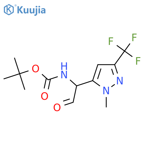 tert-butyl N-{1-1-methyl-3-(trifluoromethyl)-1H-pyrazol-5-yl-2-oxoethyl}carbamate structure