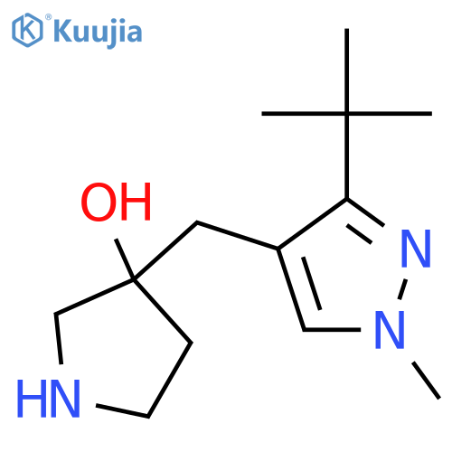 3-(3-tert-butyl-1-methyl-1H-pyrazol-4-yl)methylpyrrolidin-3-ol structure