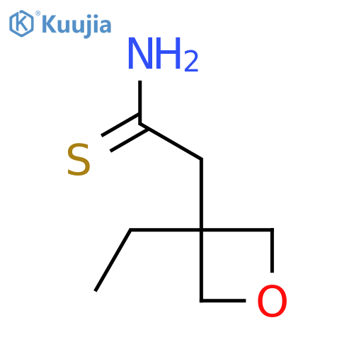 2-(3-ethyloxetan-3-yl)ethanethioamide structure