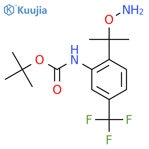 tert-butyl N-{2-2-(aminooxy)propan-2-yl-5-(trifluoromethyl)phenyl}carbamate structure