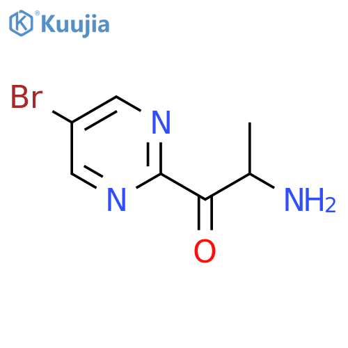 2-amino-1-(5-bromopyrimidin-2-yl)propan-1-one structure