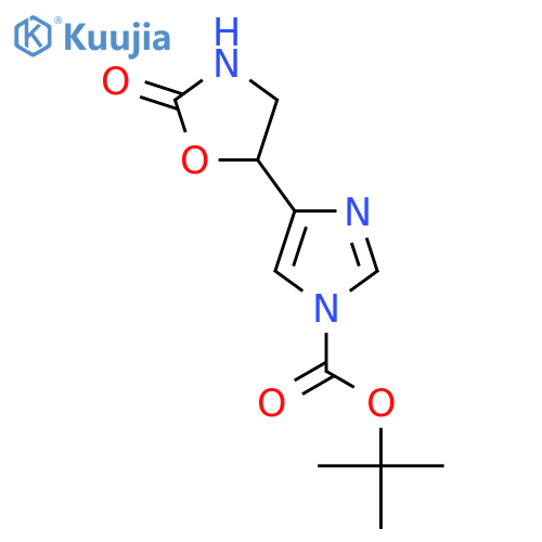 tert-butyl 4-(2-oxo-1,3-oxazolidin-5-yl)-1H-imidazole-1-carboxylate structure