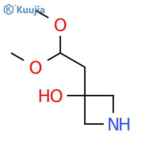 3-(2,2-dimethoxyethyl)azetidin-3-ol structure