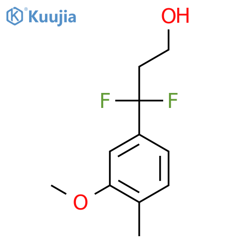 3,3-difluoro-3-(3-methoxy-4-methylphenyl)propan-1-ol structure