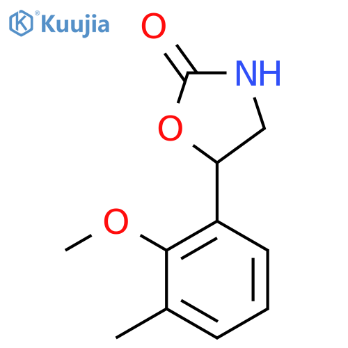 5-(2-methoxy-3-methylphenyl)-1,3-oxazolidin-2-one structure