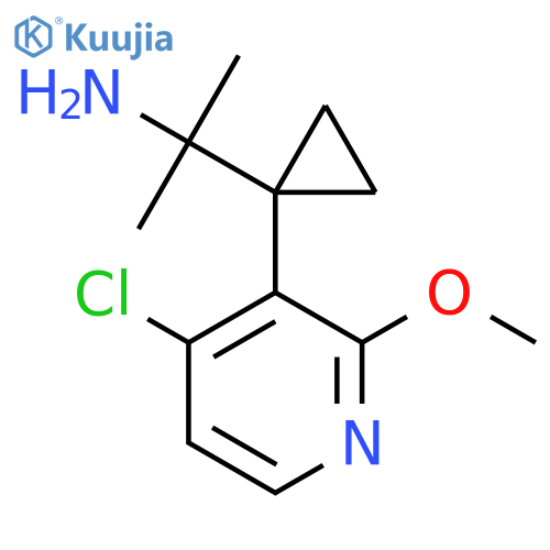 2-1-(4-chloro-2-methoxypyridin-3-yl)cyclopropylpropan-2-amine structure