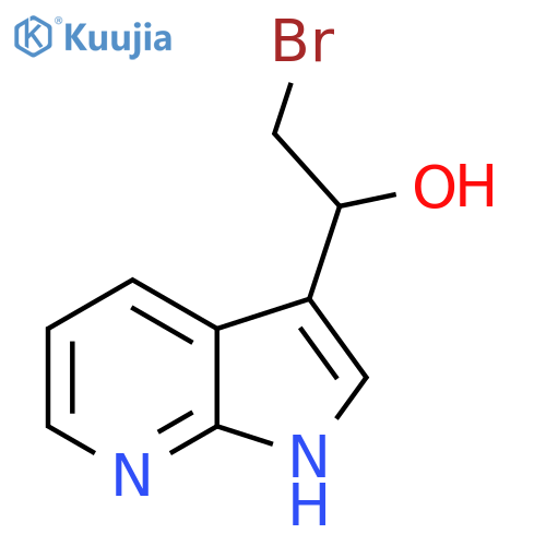 2-bromo-1-{1H-pyrrolo2,3-bpyridin-3-yl}ethan-1-ol structure