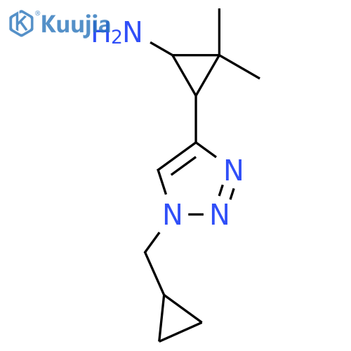 3-1-(cyclopropylmethyl)-1H-1,2,3-triazol-4-yl-2,2-dimethylcyclopropan-1-amine structure