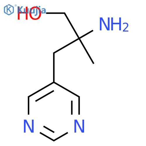 2-amino-2-methyl-3-(pyrimidin-5-yl)propan-1-ol structure