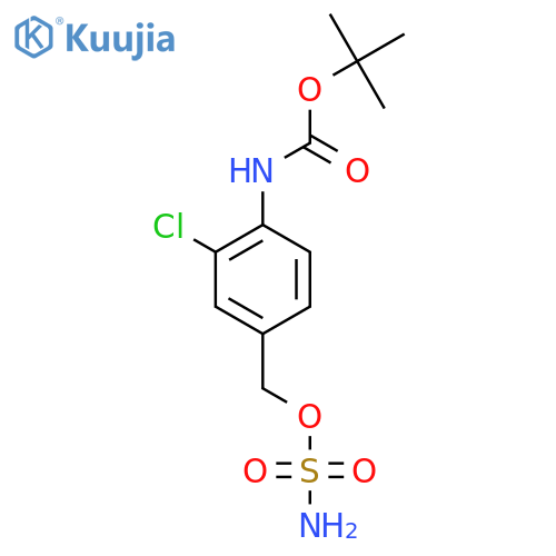 tert-butyl N-{2-chloro-4-(sulfamoyloxy)methylphenyl}carbamate structure