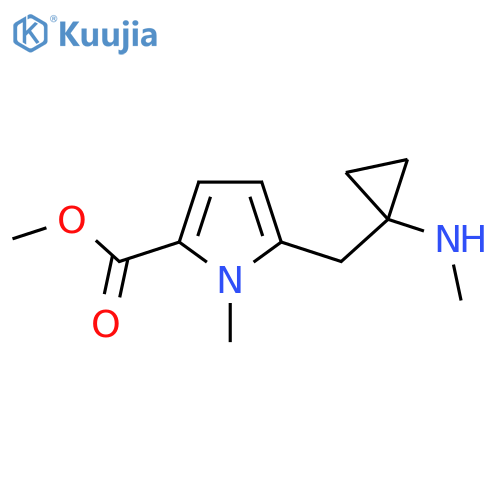 methyl 1-methyl-5-{1-(methylamino)cyclopropylmethyl}-1H-pyrrole-2-carboxylate structure