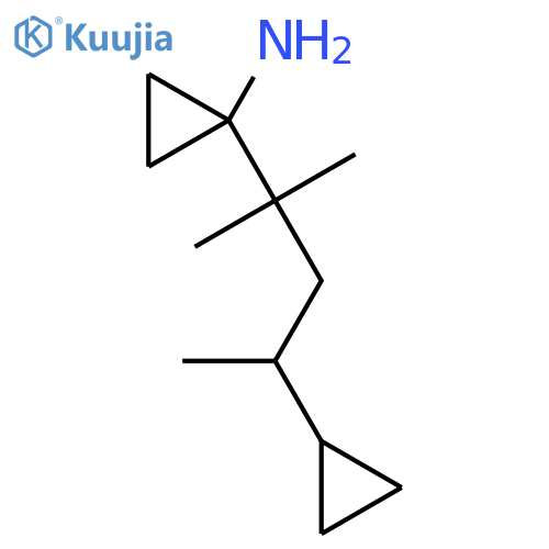 1-(4-cyclopropyl-2-methylpentan-2-yl)cyclopropan-1-amine structure