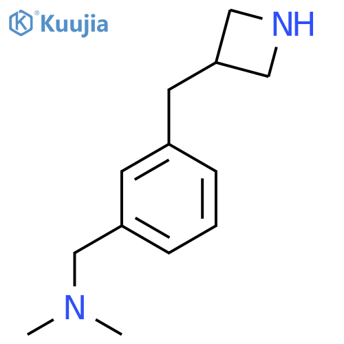 ({3-(azetidin-3-yl)methylphenyl}methyl)dimethylamine structure