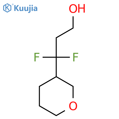 3,3-difluoro-3-(oxan-3-yl)propan-1-ol structure