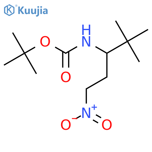 tert-butyl N-(4,4-dimethyl-1-nitropentan-3-yl)carbamate structure