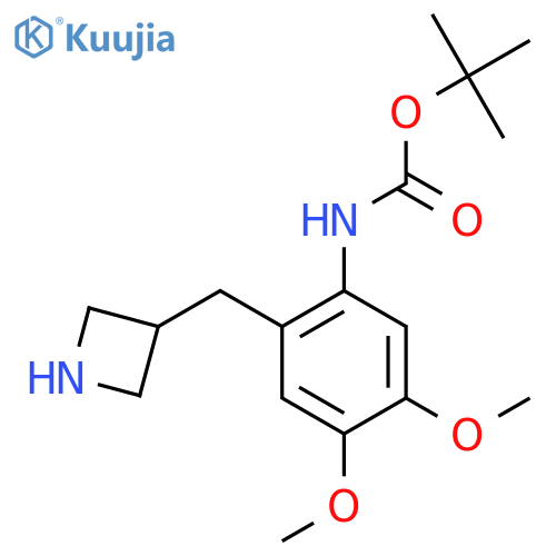 tert-butyl N-{2-(azetidin-3-yl)methyl-4,5-dimethoxyphenyl}carbamate structure