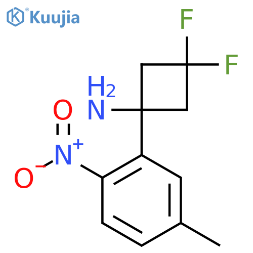 3,3-difluoro-1-(5-methyl-2-nitrophenyl)cyclobutan-1-amine structure