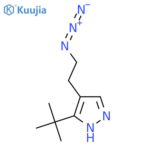 4-(2-azidoethyl)-3-tert-butyl-1H-pyrazole structure