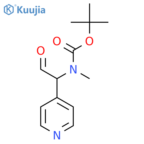tert-butyl N-methyl-N-2-oxo-1-(pyridin-4-yl)ethylcarbamate structure