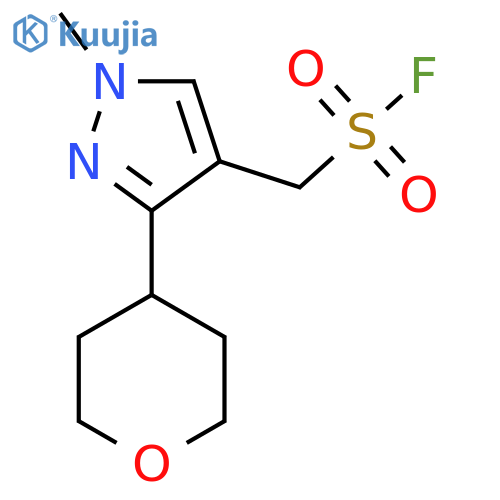 1-methyl-3-(oxan-4-yl)-1H-pyrazol-4-ylmethanesulfonyl fluoride structure