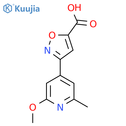 3-(2-methoxy-6-methylpyridin-4-yl)-1,2-oxazole-5-carboxylic acid structure