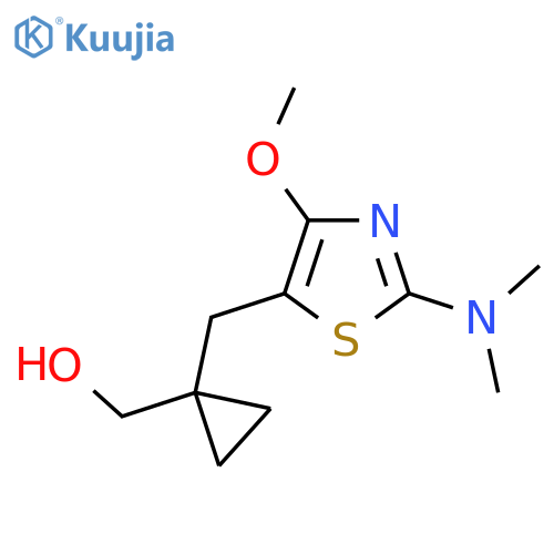 (1-{2-(dimethylamino)-4-methoxy-1,3-thiazol-5-ylmethyl}cyclopropyl)methanol structure