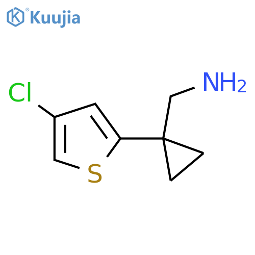 1-(4-chlorothiophen-2-yl)cyclopropylmethanamine structure